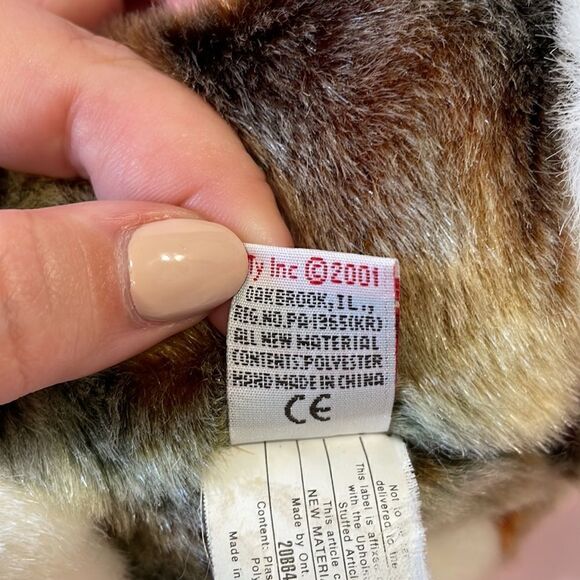 Ty Classics Collection “Meadow” the White and Brown Bunny Rabbit - 12” long EUC - Picture 10 of 10